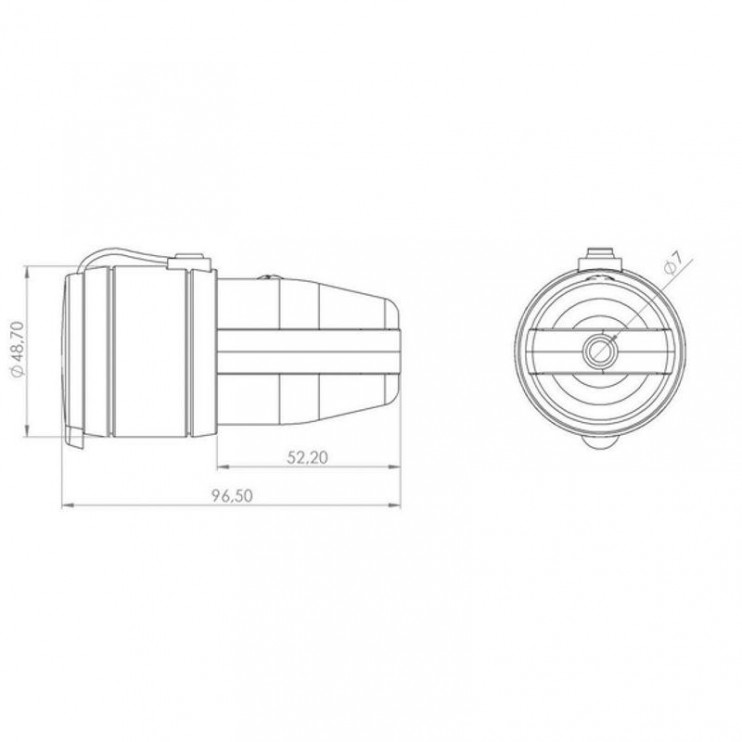 Розетка переносная влагозащ. с/з 16А IP20/44 каучук Rexant 111-005