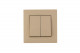 Выключатель 2-клав. Karea RIZZ крем Makel 88010003