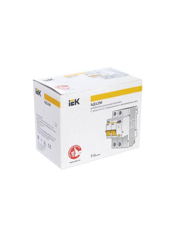 Выключатель автоматический дифференциального тока 2п C 25А 30мА тип A 4.5кА АД-12М KARAT IEK MAD12-2-025-C-030