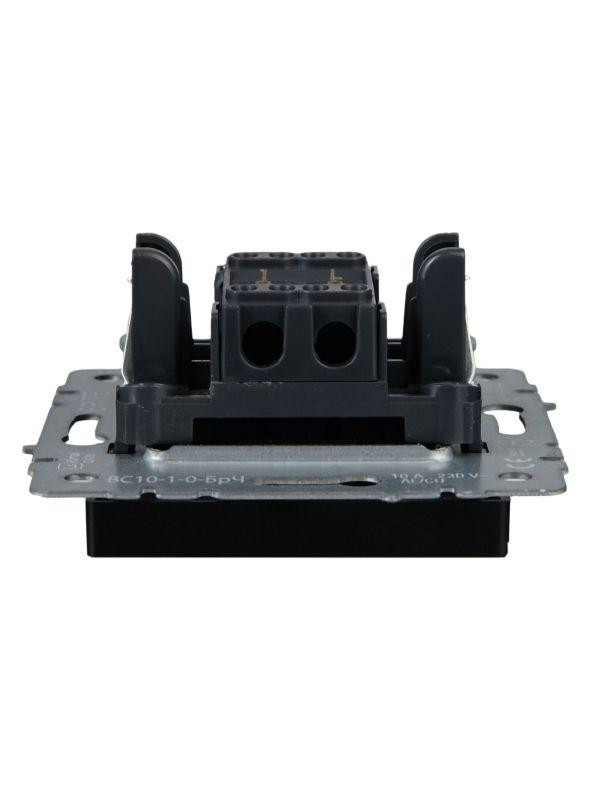 Выключатель 1-кл. СП BRITE ВС10-1-0-БрЧ 10А механизм черн. IEK BR-V10-0-10-K02