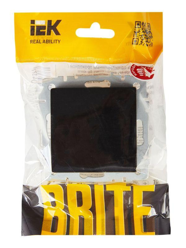 Выключатель 1-кл. СП BRITE ВС10-1-0-БрЧ 10А механизм черн. IEK BR-V10-0-10-K02