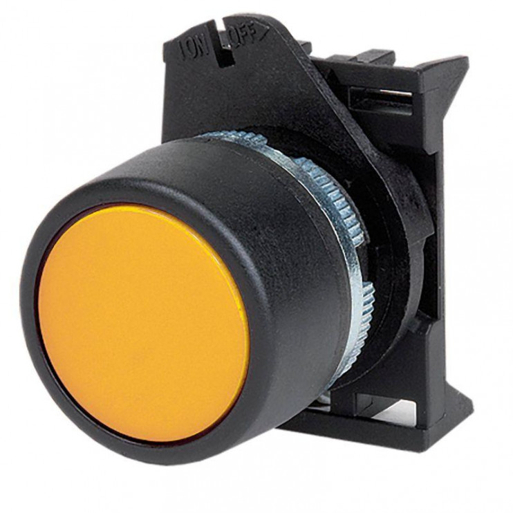 Кнопка без фикс. плоская желт. прозр. DKC ABHLR3