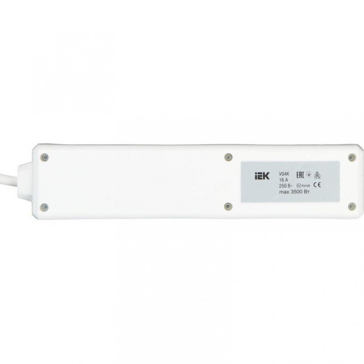 Удлинитель 4х5м с заземл. 16А IP20 У04К 2P+PE 250В 3х1 с выкл. IEK WYP10-16-04-05-ZK-N