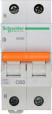 Выключатель автоматический модульный 2п (1P+N) C 63А 4.5кА BA63 Домовой SchE 11219