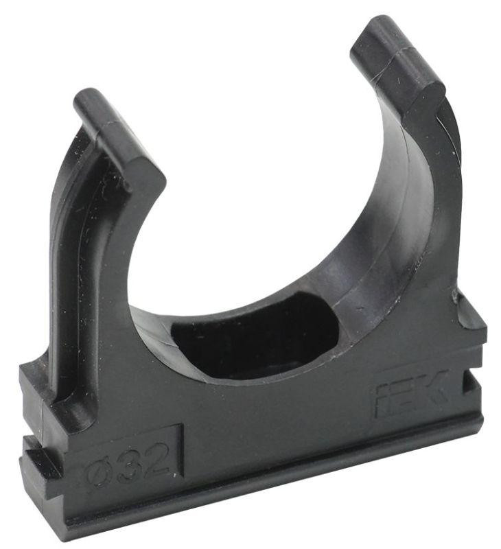 Держатель для труб (клипса) CF32 с защелкой черн. ELASTA (уп.5шт) IEK CTA10D-CF32-K02-005