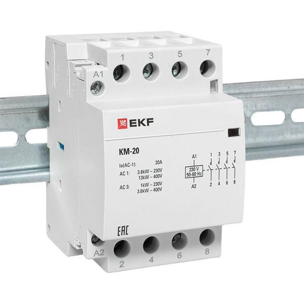Контактор модульный КМ 20А 4NО (3 мод.) EKF km-3-20-40