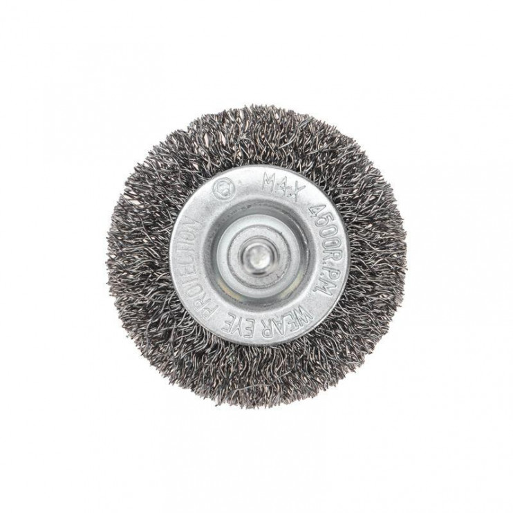 Щетка дисковая для дрели витая стальная проволока 50мм Kranz KR-91-1244
