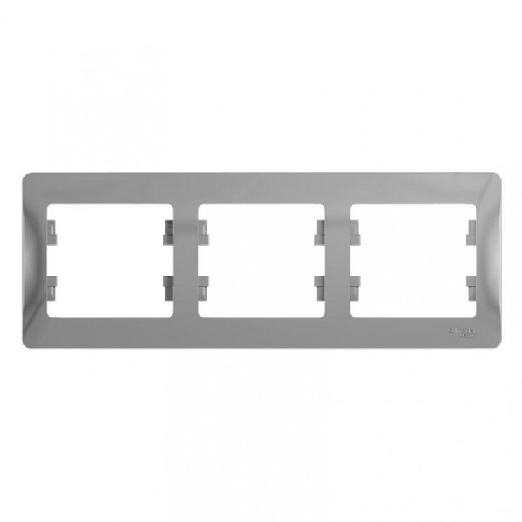 Рамка 3-м Glossa горизонт. алюм. SE GSL000303