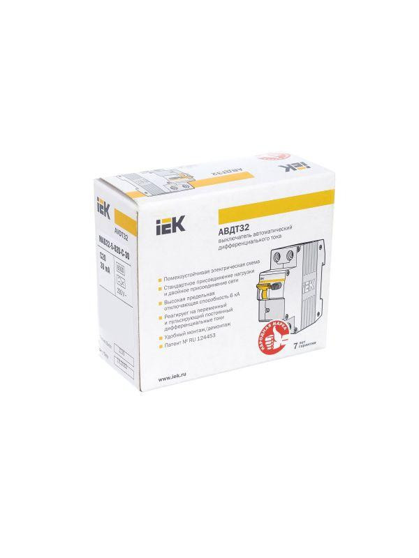 Выключатель автоматический дифференциального тока 2п (1P+N) C 16А 30мА тип A 6кА АВДТ-32 KARAT IEK MAD22-5-016-C-30