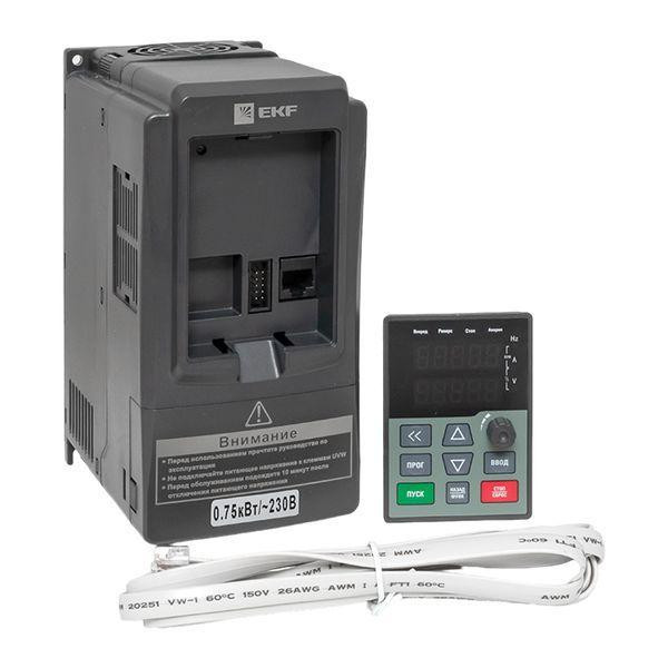 Преобразователь частоты 0.75/1.5кВт 1х230В VECTOR-100 PROxima EKF VT100-0R7-1B