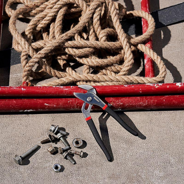 Клещи переставные 200мм обливные рукоятки никелир. Rexant 12-4634