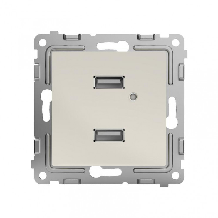 Розетка 2-м USB СП Pixel тип A+A 5В 1х2.1А 2х1.05А механизм беж. TOKOV ELECTRIC TKE-PX-2USB-C02