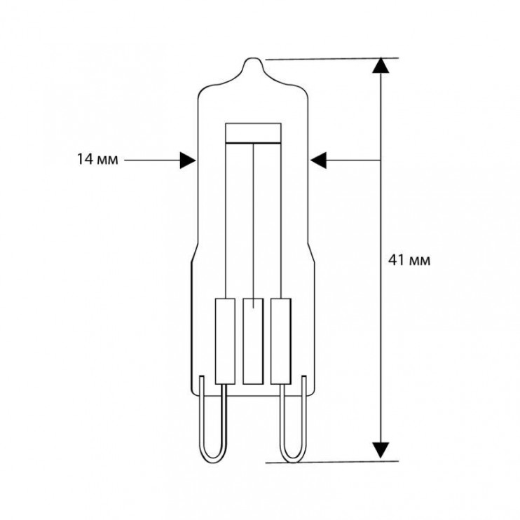 Лампа галогенная 60Вт капсула G9 3000К 240В прозр. Camelion 5555