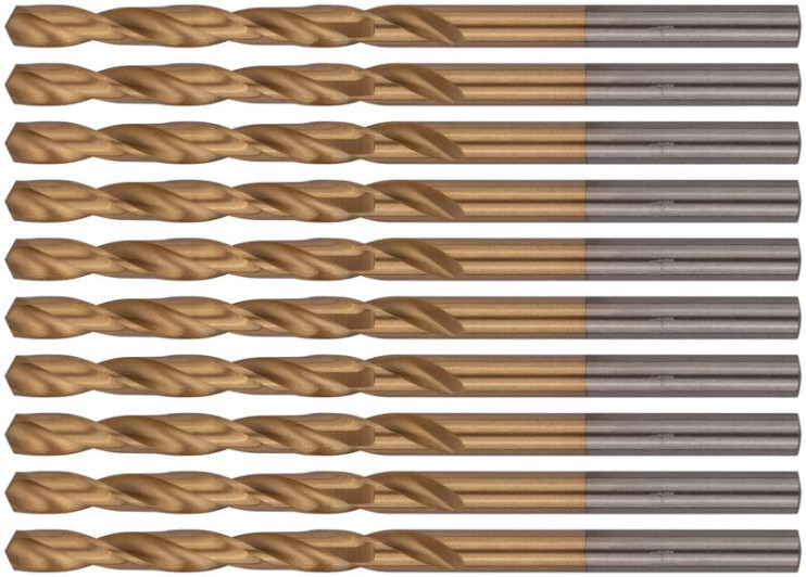 Набор сверл HSS по металлу 4.0мм титан. покрытие (уп.10шт) FIT 34140