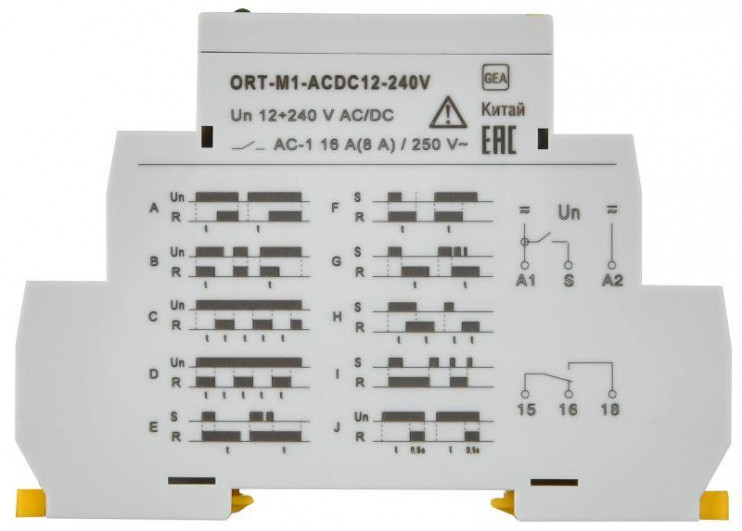 Реле времени многофункц. ORT 1 контакт 12-240В AC/DC IEK ORT-M1-ACDC12-240V