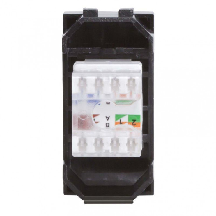 Розетка компьютерная 1-м СП 1мод. Brava RJ45 кат.5E черн. DKC 77654N