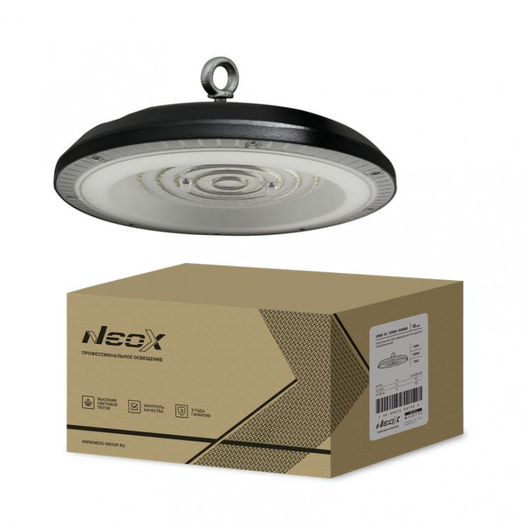Светильник светодиодный UHB-2L 150Вт 230В 5000К 15750лм 105лм/Вт IP65 складской линзованный без пульсации NEOX 4690612057057