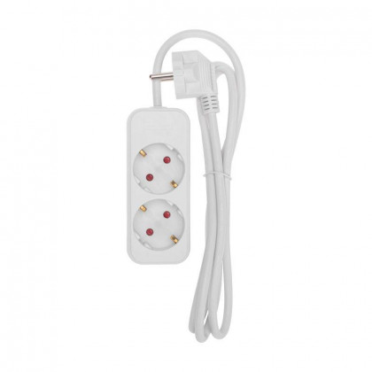 Удлинитель 2х1.5м с заземл. STANDARD 3х1кв.мм бел. Rexant 13-4003