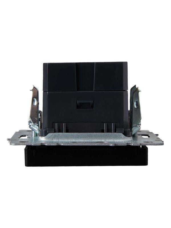 Розетка BRITE USB A+A 3.1А РЮ10-1-БрЧ механизм черн. IEK BR-U21-D31-K02