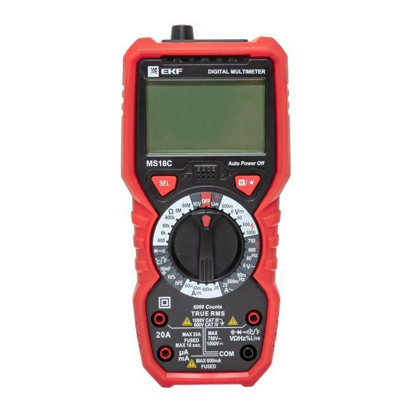 Мультиметр цифровой MS18C Professional EKF In-180701-pm18C