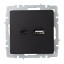 Розетка BRITE USB A+C 18Вт РЮ11-1-БрЧ механизм черн. IEK BR-U22-018-K02