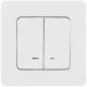 Выключатель 2-кл. Inspiria 10А IP20 250В 10AX с подсветкой/индикацией механизм бел. Leg 673630