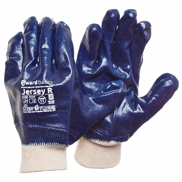 Перчатки Jersey R GWARD хлопок с нитриловым покрытием 10 XL купить цена ТД АЛЬФА