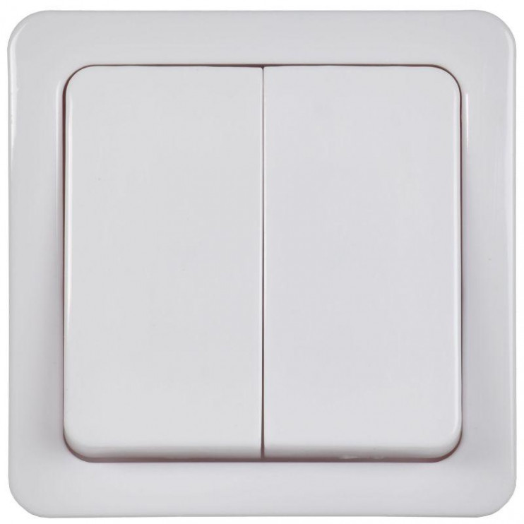 Выключатель 2-кл. ОП Гермес Plus 10А IP54 ВС20-2-0-ГПБ бел. IEK EVMP20-K01-10-54-EC