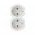 Разветвитель 2-м с заземл. 16А IP20 защ. шторки бел. Rexant 11-1087
