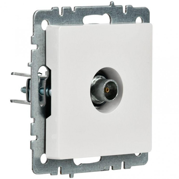 Розетка телевизионная оконечная TV СП Brite РТВ11-0-БрБ механизм бел. IEK BR-A10-O-K01