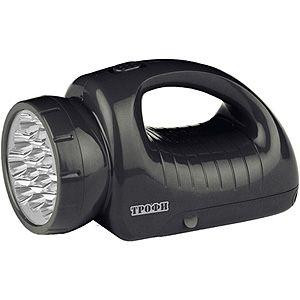 Фонарь-прожектор аккумуляторный TSP12 12 + 18LED аккум. 4В 1.8А.ч ЗУ 220В (картон. упак.) Трофи C0045551