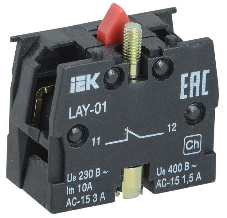 Блок контактный 1р для LAY5 KARAT IEK BDK11