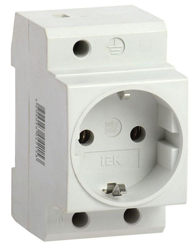 Розетка силовая РАр10-3-ОП с заземл. на DIN-рейку KARAT IEK MRD10-16