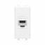 Розетка компьютерная 1мод. Avanti "Белое облако" RJ45 кат.5E без шторок модульная механизм DKC 4400661