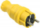 Вилка прямая ОМЕГА ВБп3-1-0м IP44 каучук желт. IEK PKR01-016-2-K05