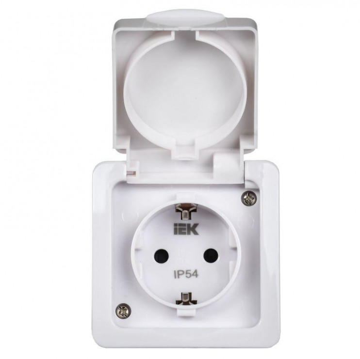 Переключатель проходной 1-кл. ОП Гермес Plus 10А IP54 ВСп20-1-0-ГПБ бел. IEK EVMP12-K01-10-54-EC