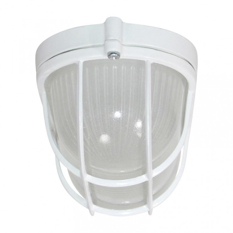 Светильник "Банник" 1402 НПП 03-60-022 1х60Вт E27 IP65 овал малый корпус с решеткой бел. Элетех 1005500939
