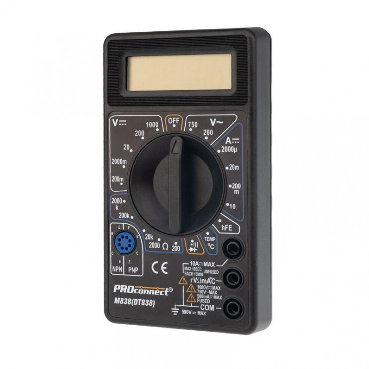 Мультиметр портативный M838 (DT838) PROCONNECT 13-3013