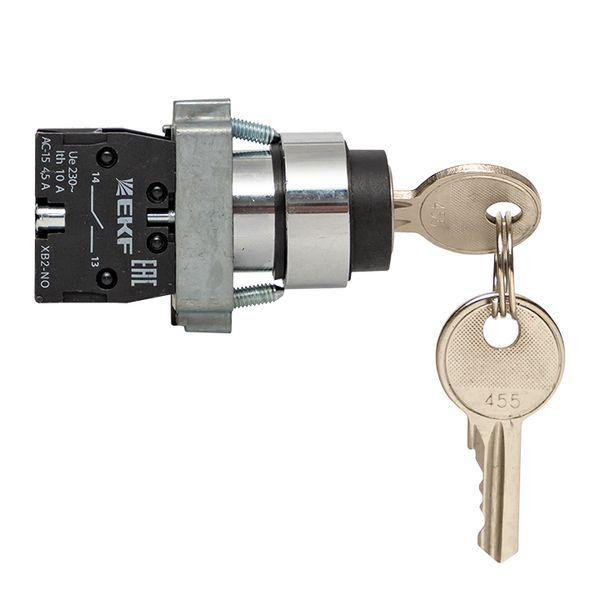 Переключатель BG21 2P с замком (не возврат.) NO EKF xb2-bg21