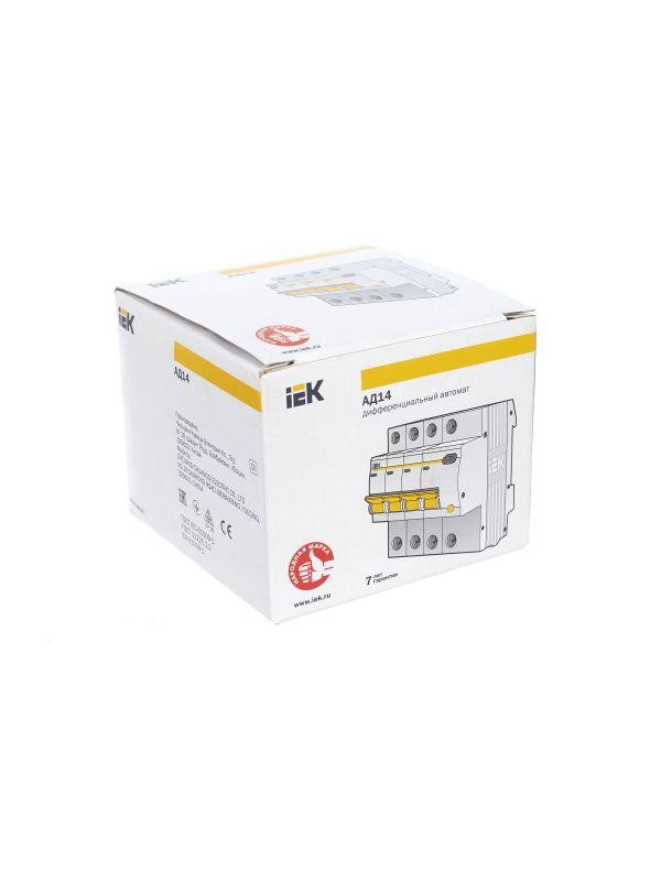 Выключатель автоматический дифференциального тока 4п C 25А 100мА тип AC 4.5кА АД-14 KARAT IEK MAD10-4-025-C-100
