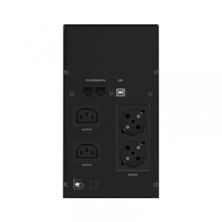 Источник бесперебойного питания ИБП линейно-интерактивный Info LCD 2000В.А/1200Вт 1/1.2xIEC C13 2xSchuko USB + RJ45 LCD 2x9A.ч DKC INFOLCD2000SI