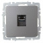 Розетка компьютерная СП RJ45 кат.6 BRITE РК11-БрС механизм сталь IEK BR-K10-2-K46