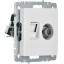 Розетка компьютерная + телевизионная 2-м Brite РТВ/РК12-БрБ RJ45 кат.5E + TV механизм бел. IEK BR-AK20-1-K01