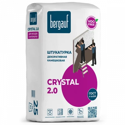 Штукатурка BERGAUF Crystal 2.0 декоративная камешковая 25 кг