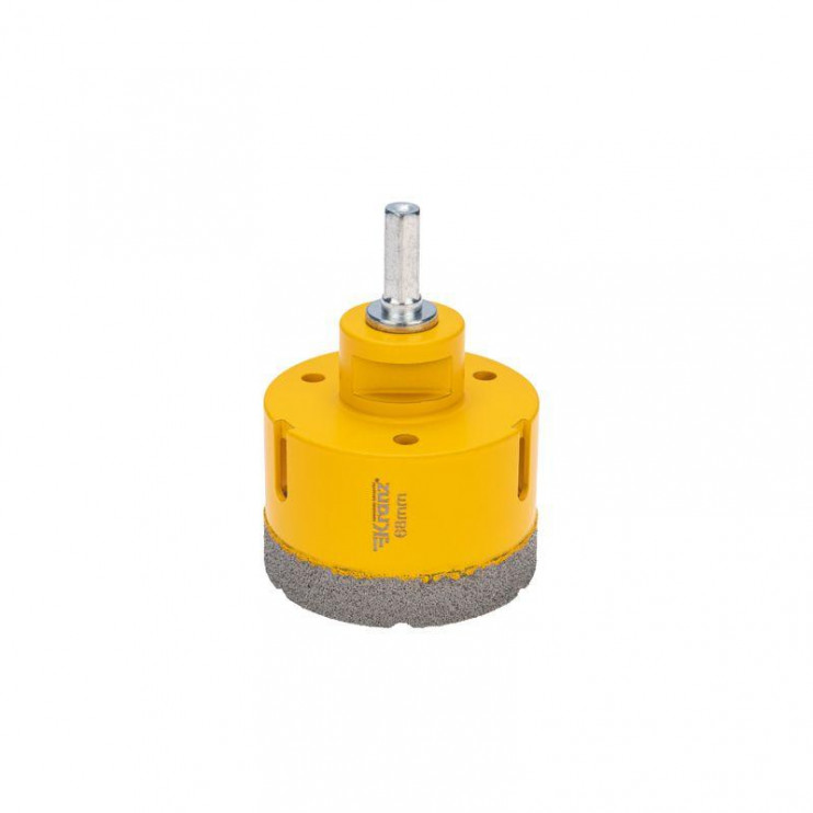 Коронка алмазная профессиональная по керамограниту и железобетону М14 вакуумное спекание 68мм для УШМ Kranz KR-92-1025