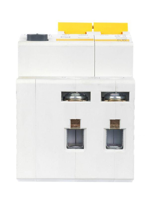 Выключатель автоматический дифференциального тока 2п C 40А 30мА тип AC 4.5кА АД-12 KARAT IEK MAD10-2-040-C-030