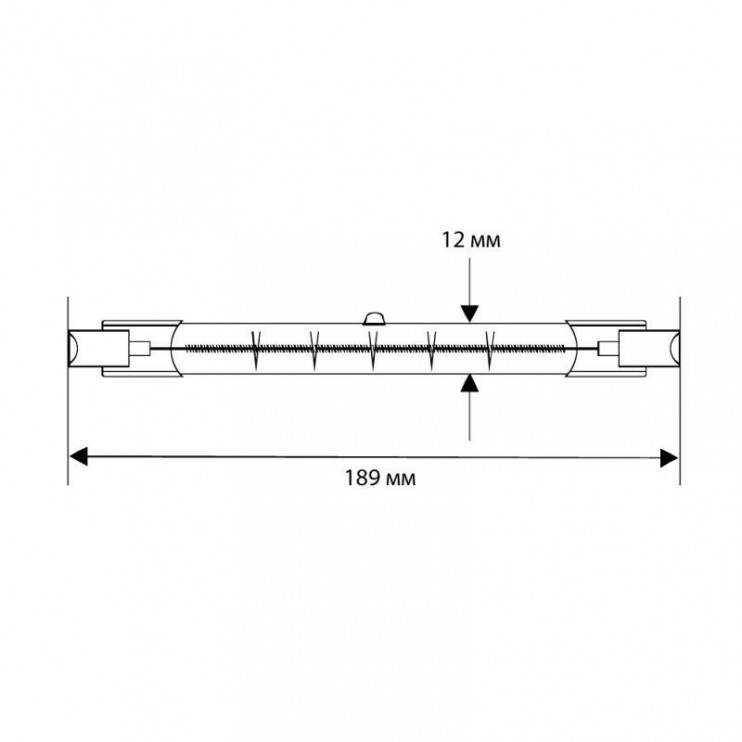 Лампа галогенная J189 1000Вт линейная R7s 3000К 240В лин. 189мм Camelion 2938