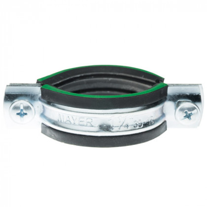 Хомут трубный 39-46мм 1 1/4″ M8 с уплотнением MAYER
