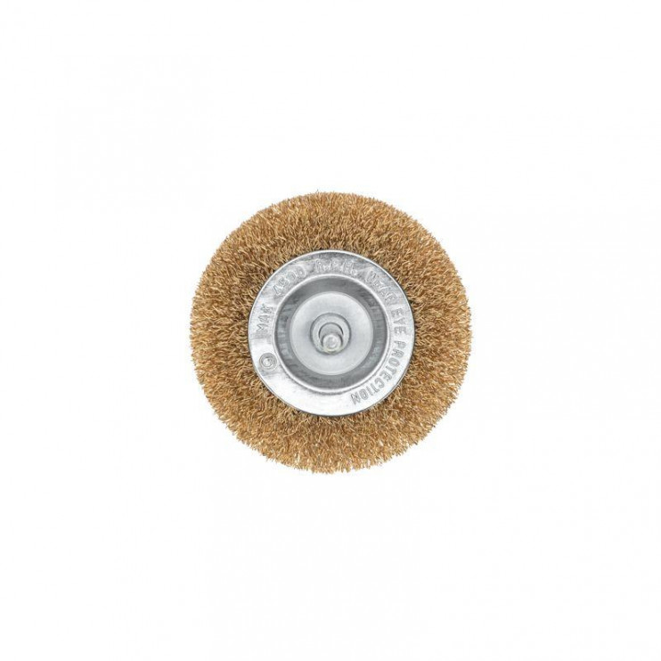 Щетка дисковая для дрели витая латунированная проволока 75мм Kranz KR-91-1249