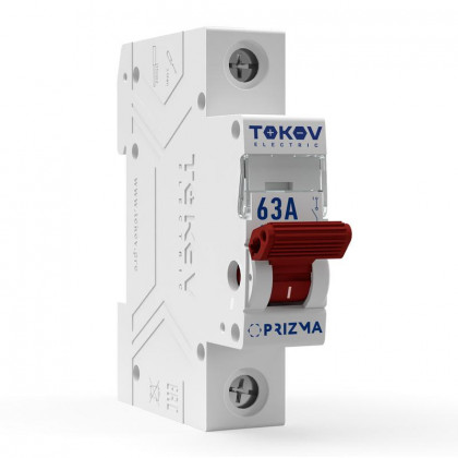 Выключатель нагрузки модульный 1п 63А PRIZMA TOKOV Electric TKE-PZ60-MDSI-1-63